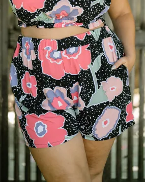 💙 NELLY Floral Stretch Shorts
