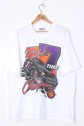 1997 Vintage NASCAR Colourful Dale Earnhardt Car Racing Tee (XL)
