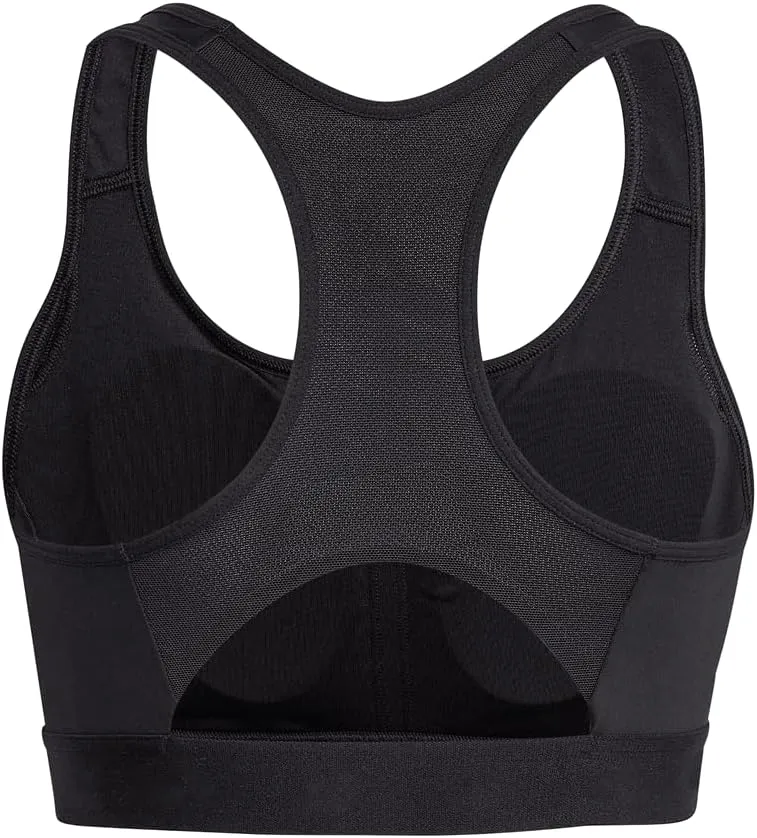 adidas Womens Power React Sports Bra Training Casual Casual Cooling - Black
