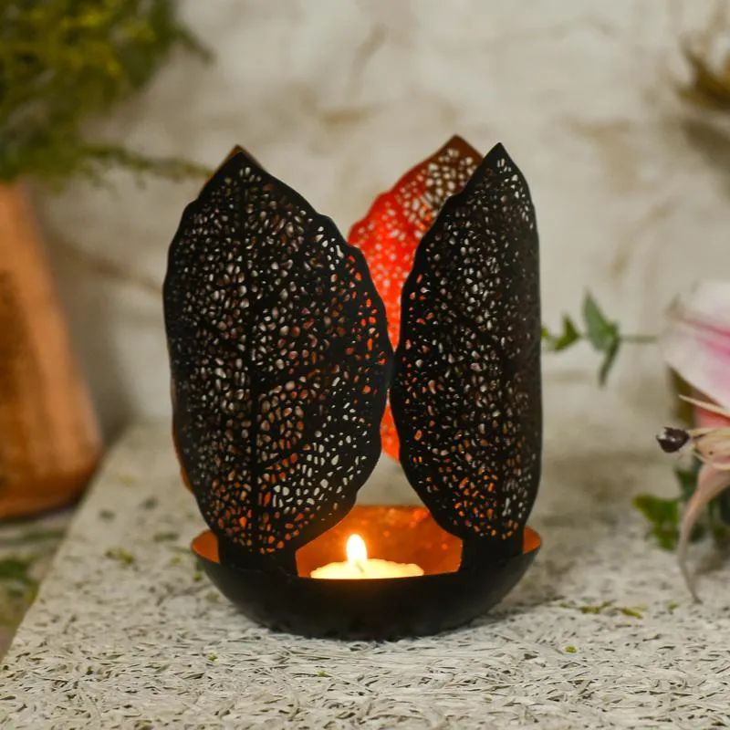Anitquity Leaf T-light Holder