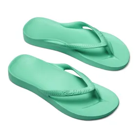 Arch support flip flops in mint