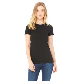 Bella   Canvas Women's Solid Black Blend Jersey Short-Sleeve T-Shirt