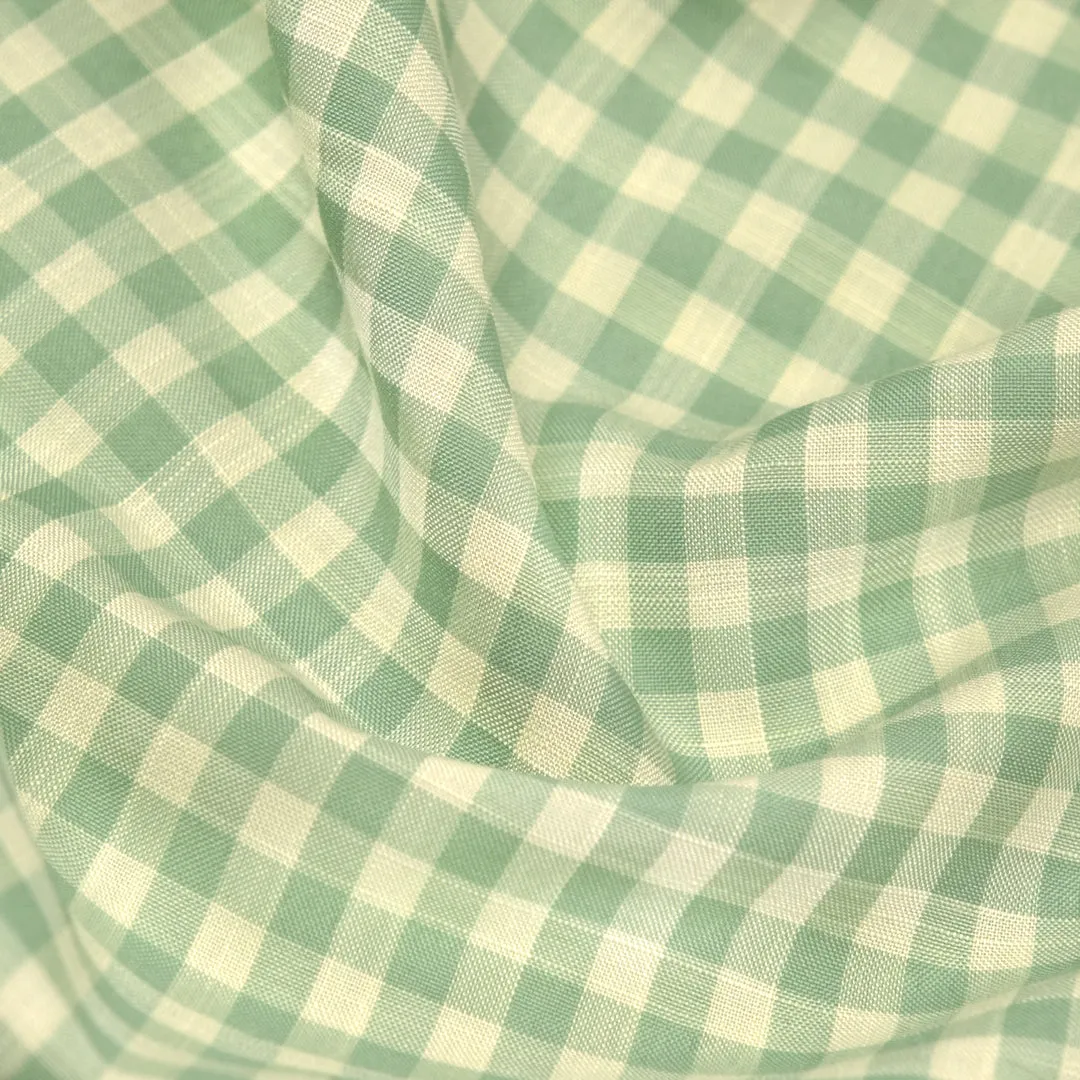 Bonbon Viscose Cotton Gingham - Melon
