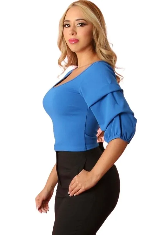 Bubble Sleeve Blouse