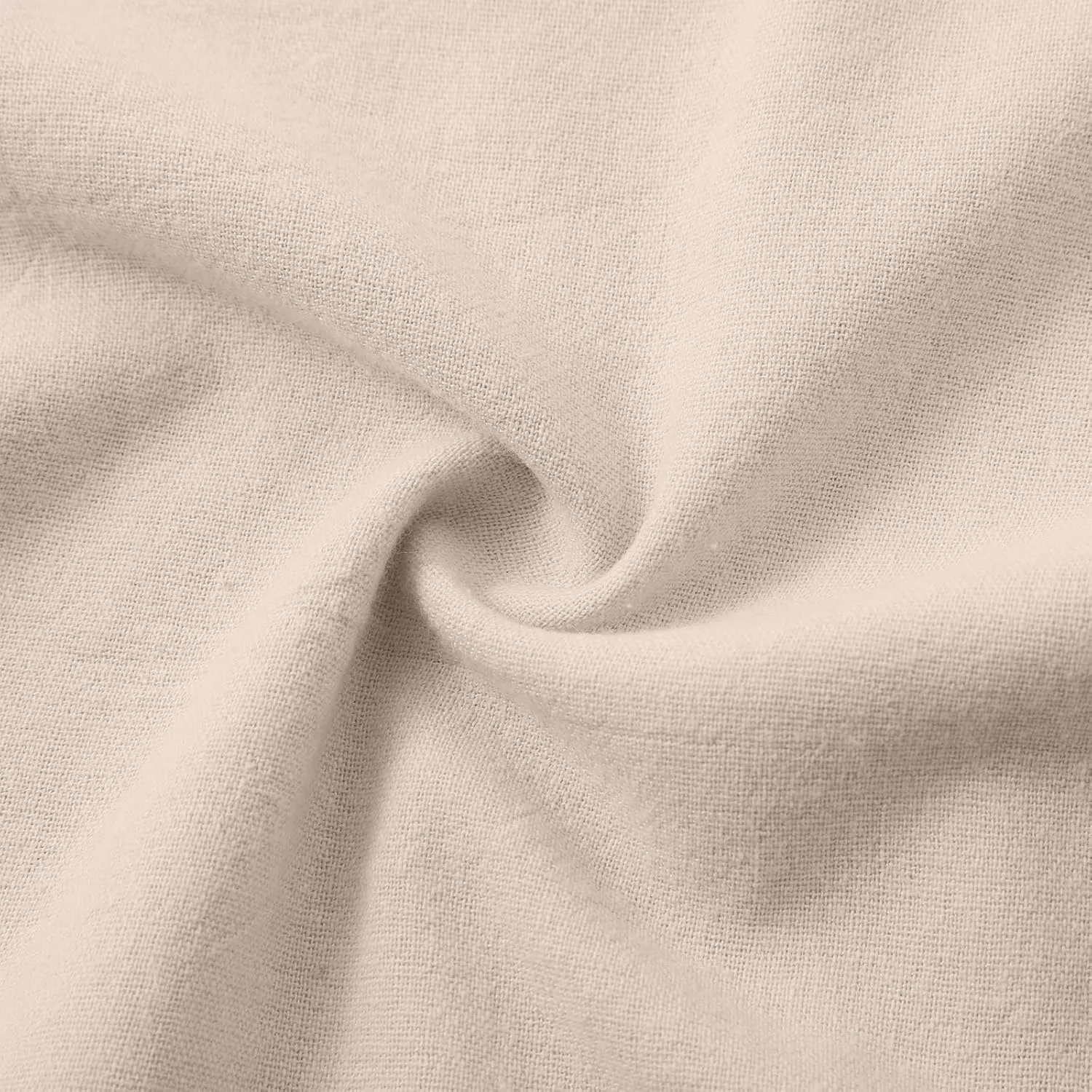 Cotton Linen Pants for Women 2025 Solid Color Button Pants Baggy Elastic Waist Straight Leg Trousers with Pocket