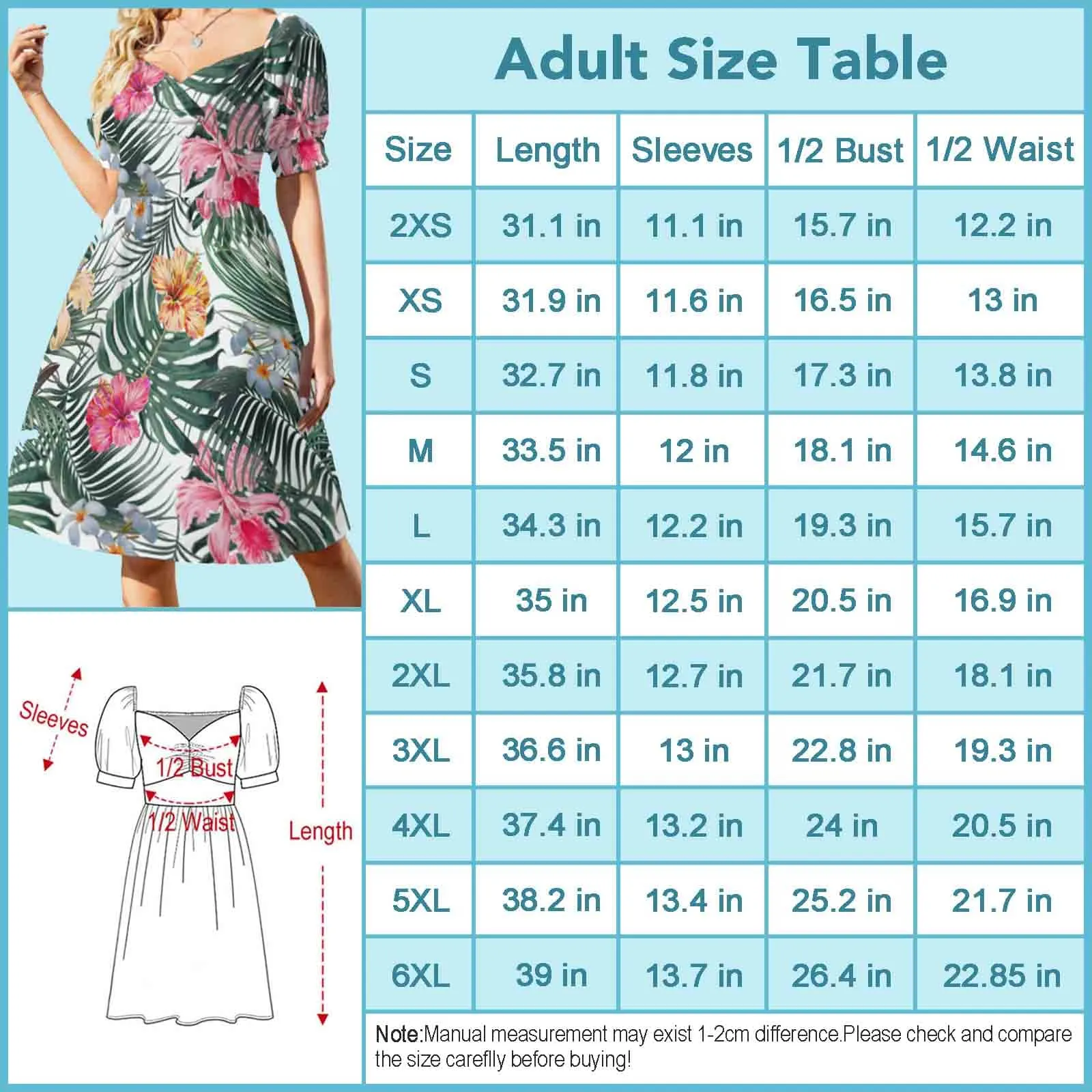 Custom Face Colorful Flowers Summer Short Sleeves Elastic Straps Dress Personalized Sundress Women's Dress