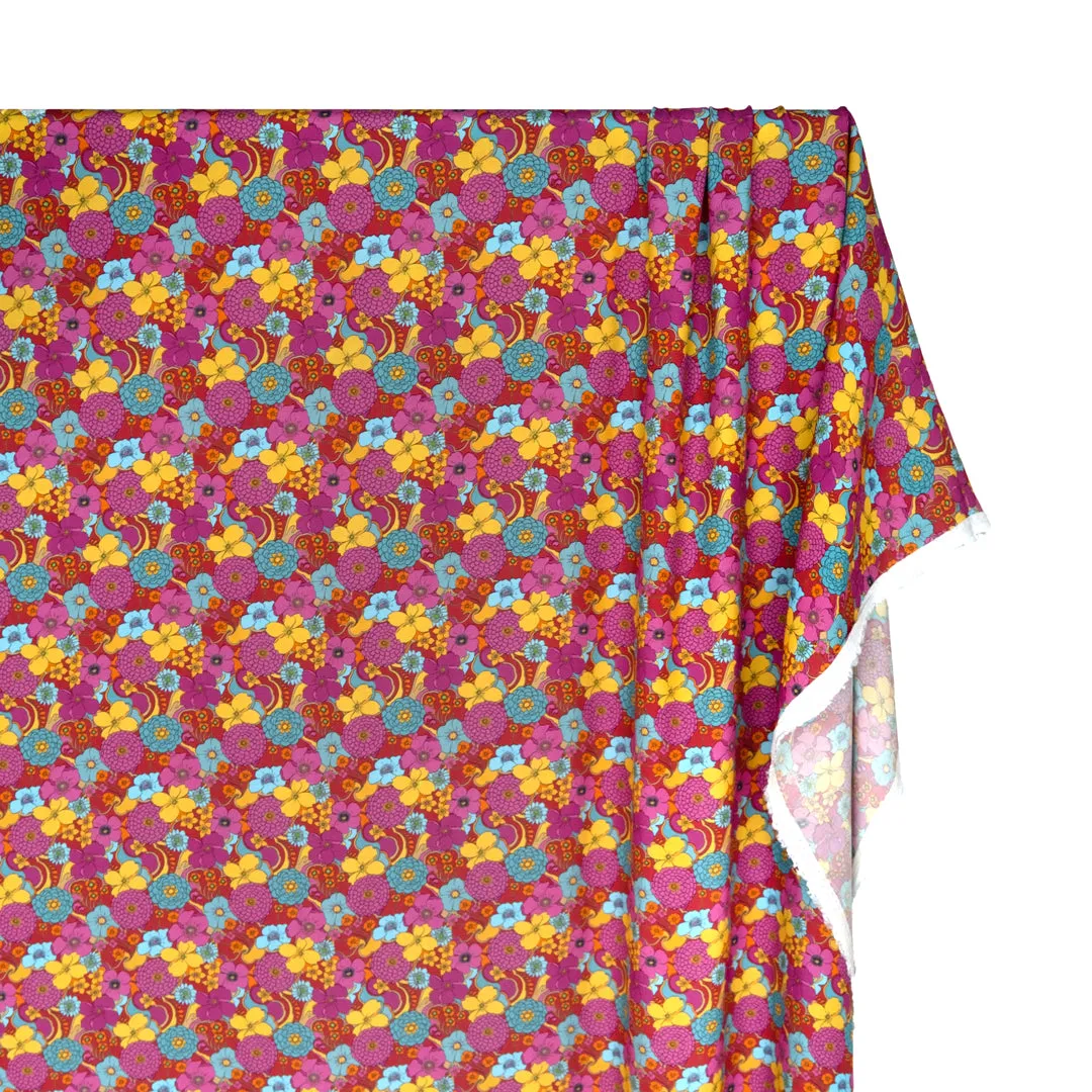 Deadstock Bloomtopia Printed Viscose - Magenta