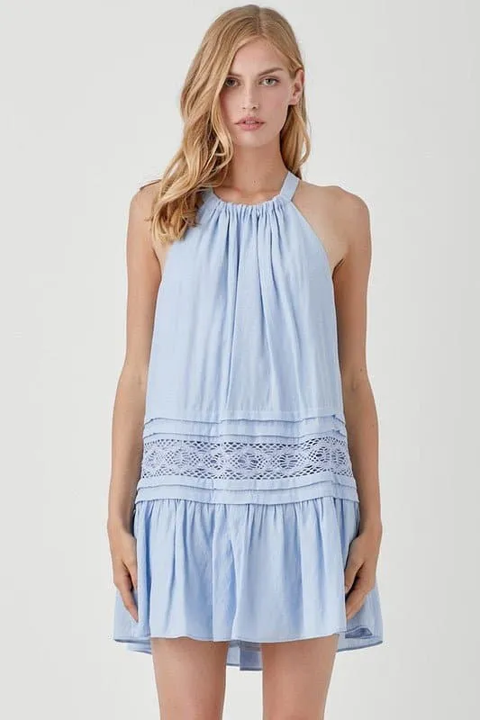 Easy Breezy Sleeveless Halter Mini Dress