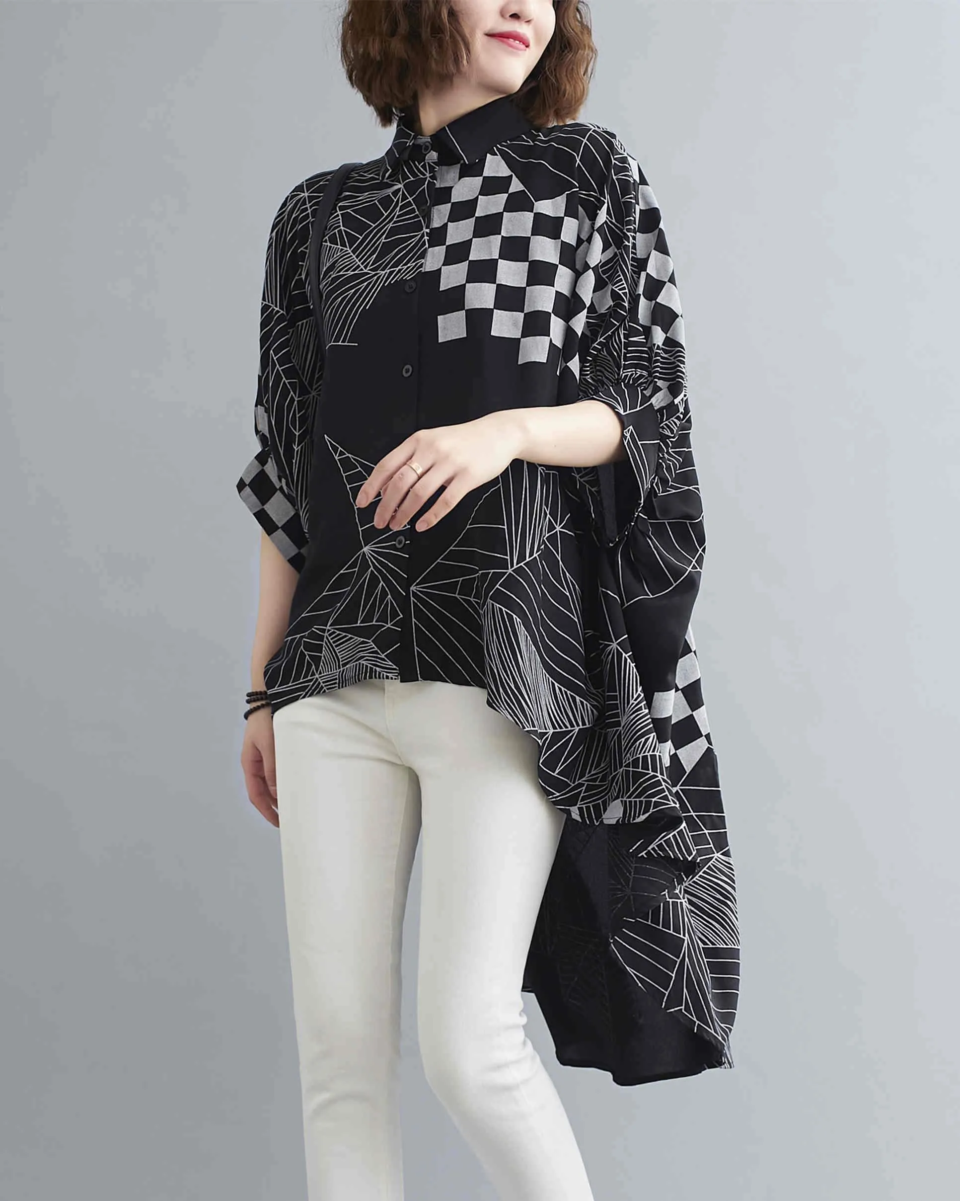 ellazhu Women Short Sleeve Tops Shirt Blouse GA2305