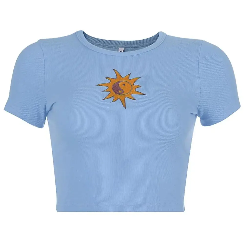 Embroidery Yin Yang Sun Blouse