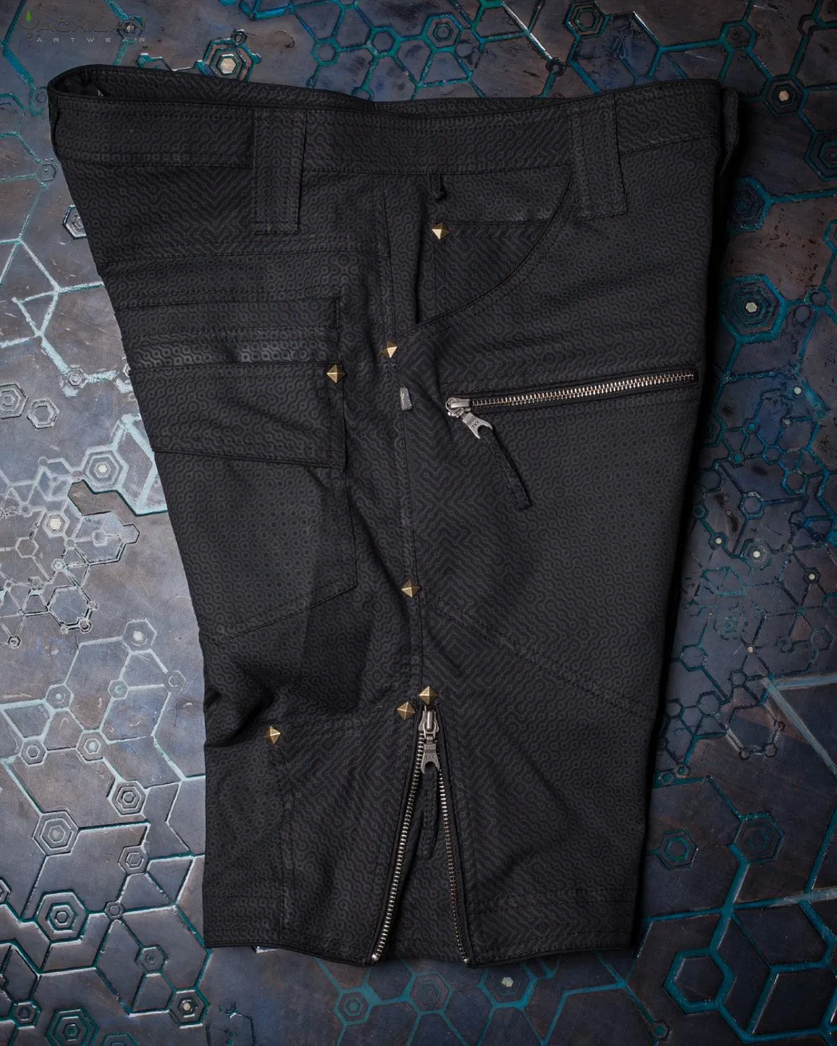 Flying Short Men / Twill Stretchy Printed - Black DMTICIOUS
