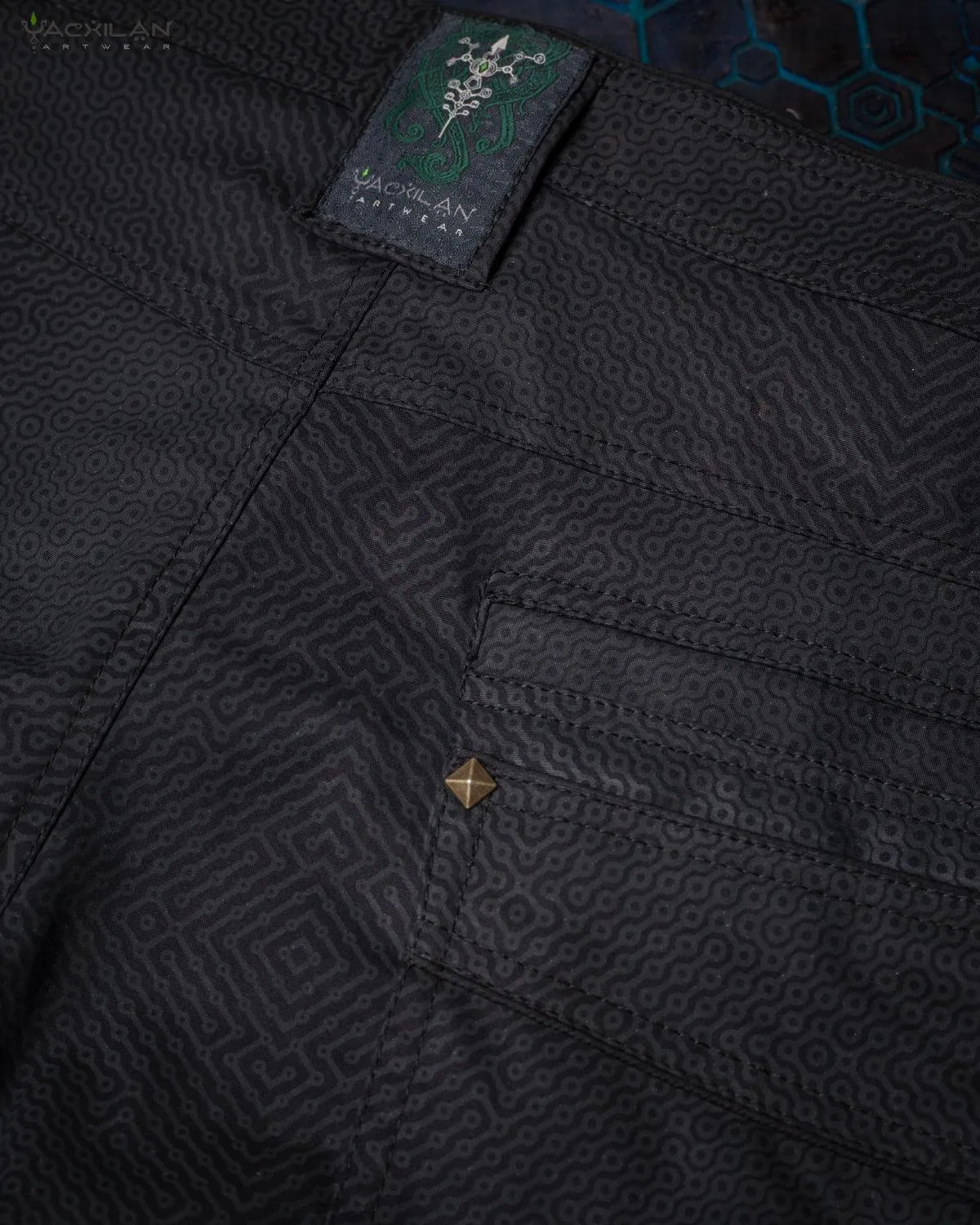 Flying Short Men / Twill Stretchy Printed - Black DMTICIOUS