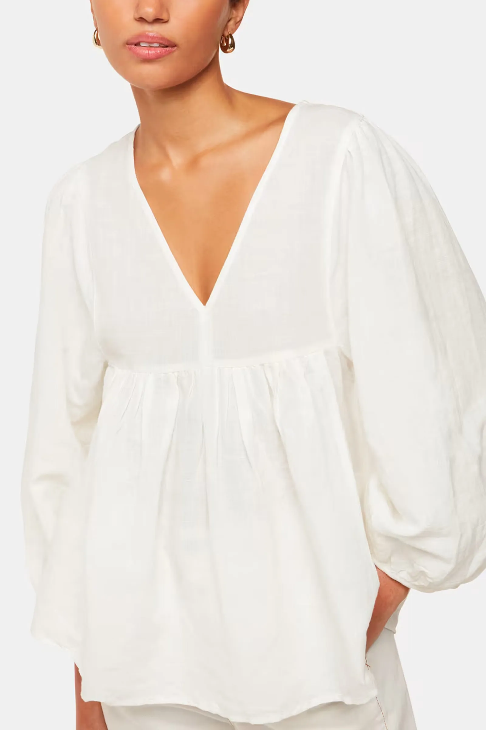Gloria Linen Blend Blouse