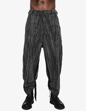 Hand-Dyed Crinkled Pants