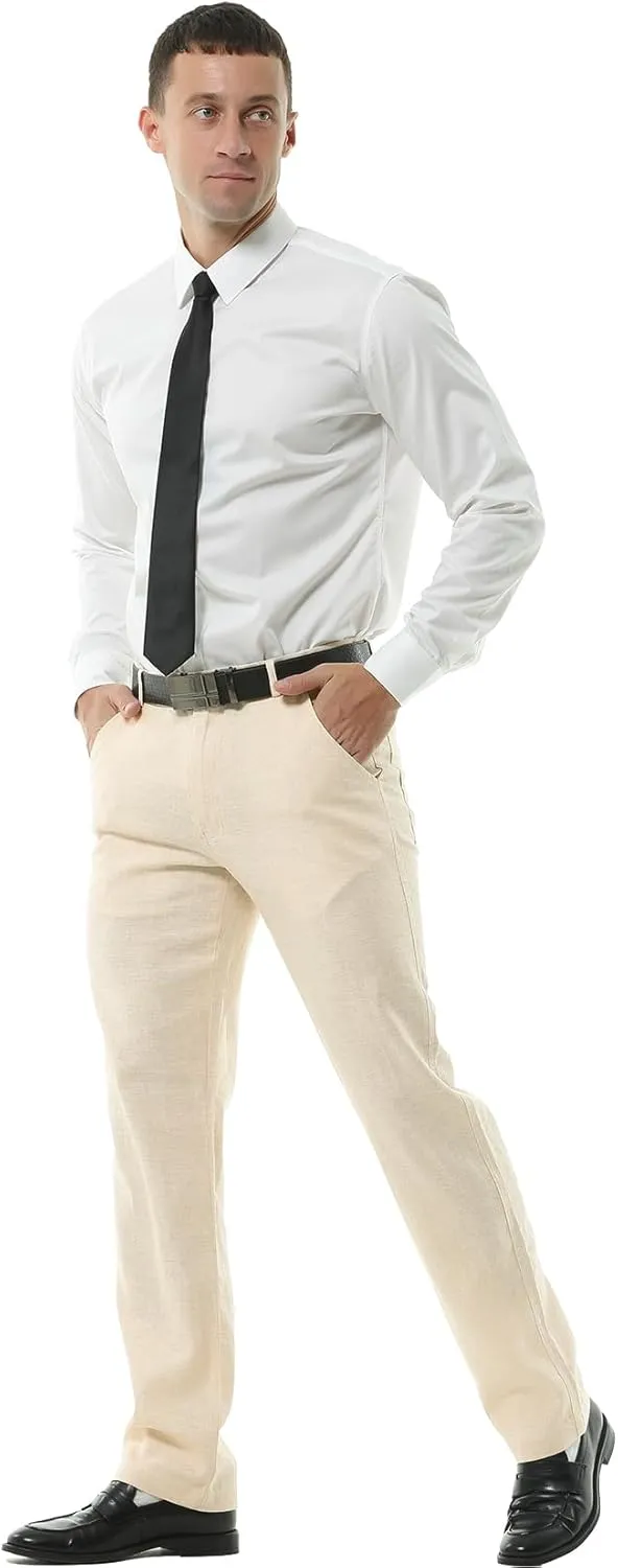 Hoerev Mens Summer Linen Casual Trousers, Casual Pants - Stylish Comfort for Every Occasion