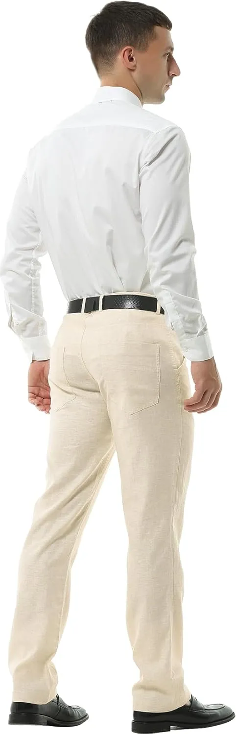 Hoerev Mens Summer Linen Casual Trousers, Casual Pants - Stylish Comfort for Every Occasion