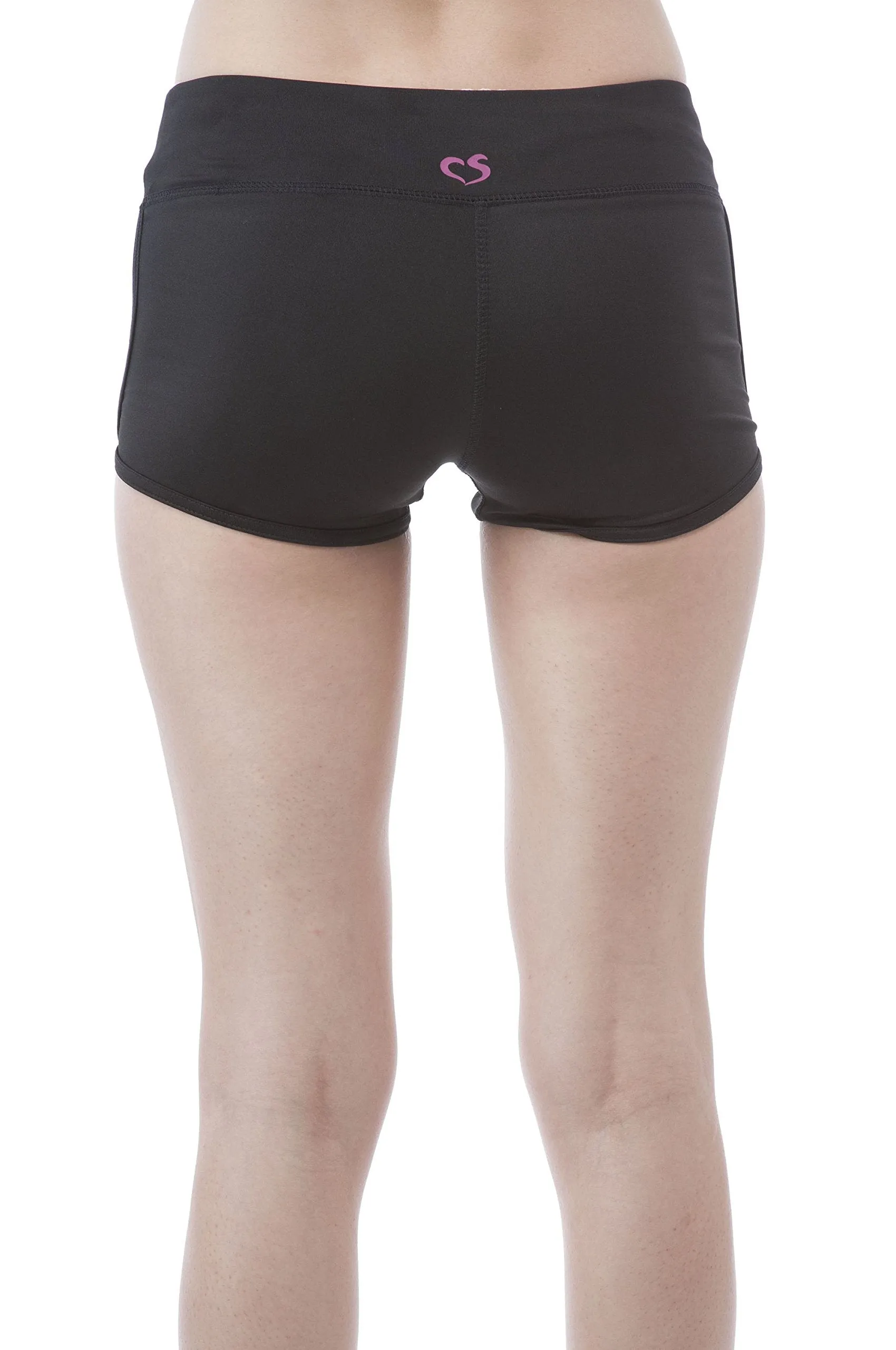 Hollywood Star Fashion Women's Athletic Sport Stretchy Yoga Active Shorts