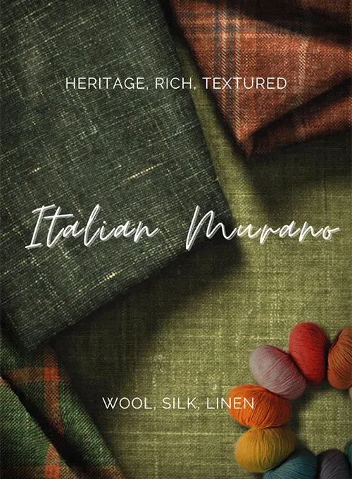 Italian Murano Indigo Blue Wool Linen Pants