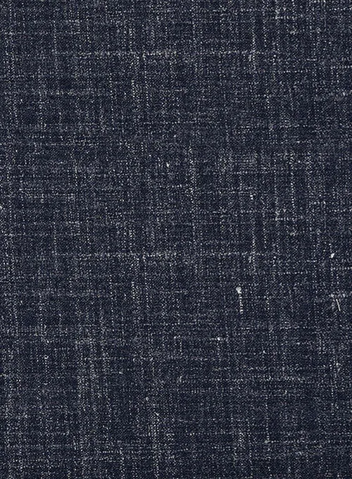 Italian Murano Indigo Blue Wool Linen Pants