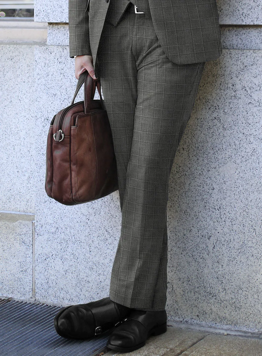 Italian Murano Riquel Gray Wool Linen Pants