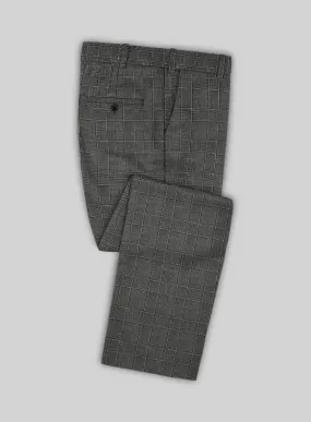 Italian Murano Riquel Gray Wool Linen Pants