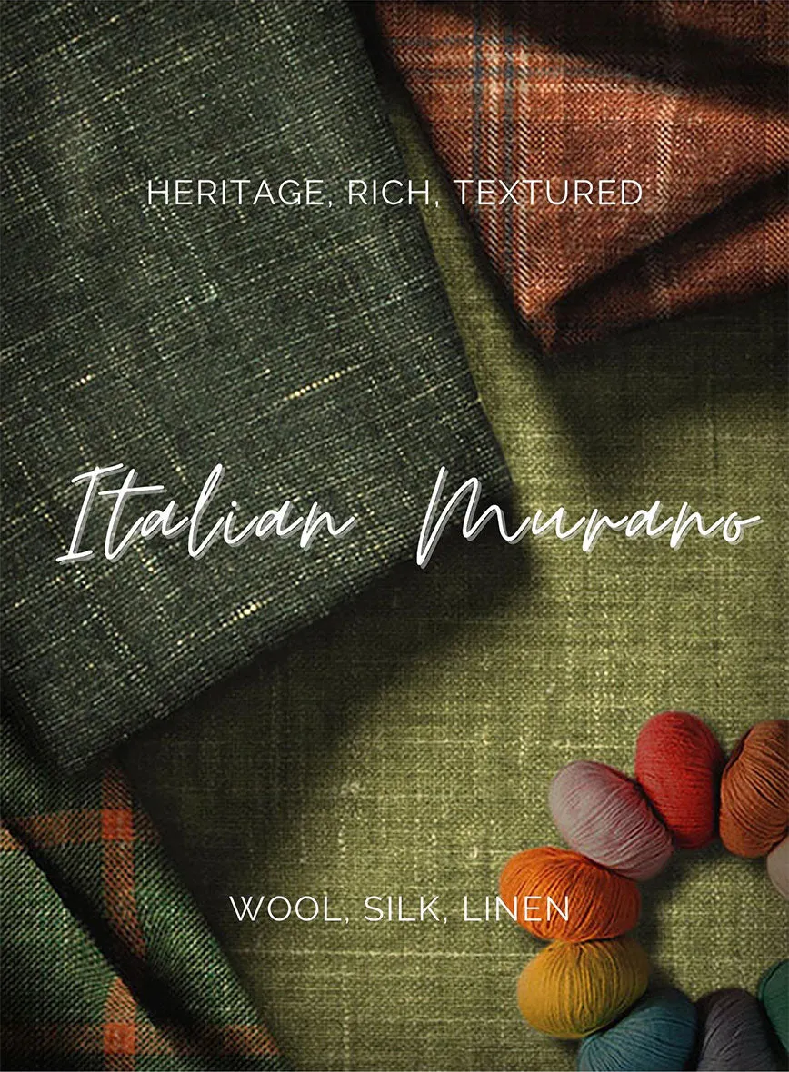 Italian Murano Riquel Gray Wool Linen Pants