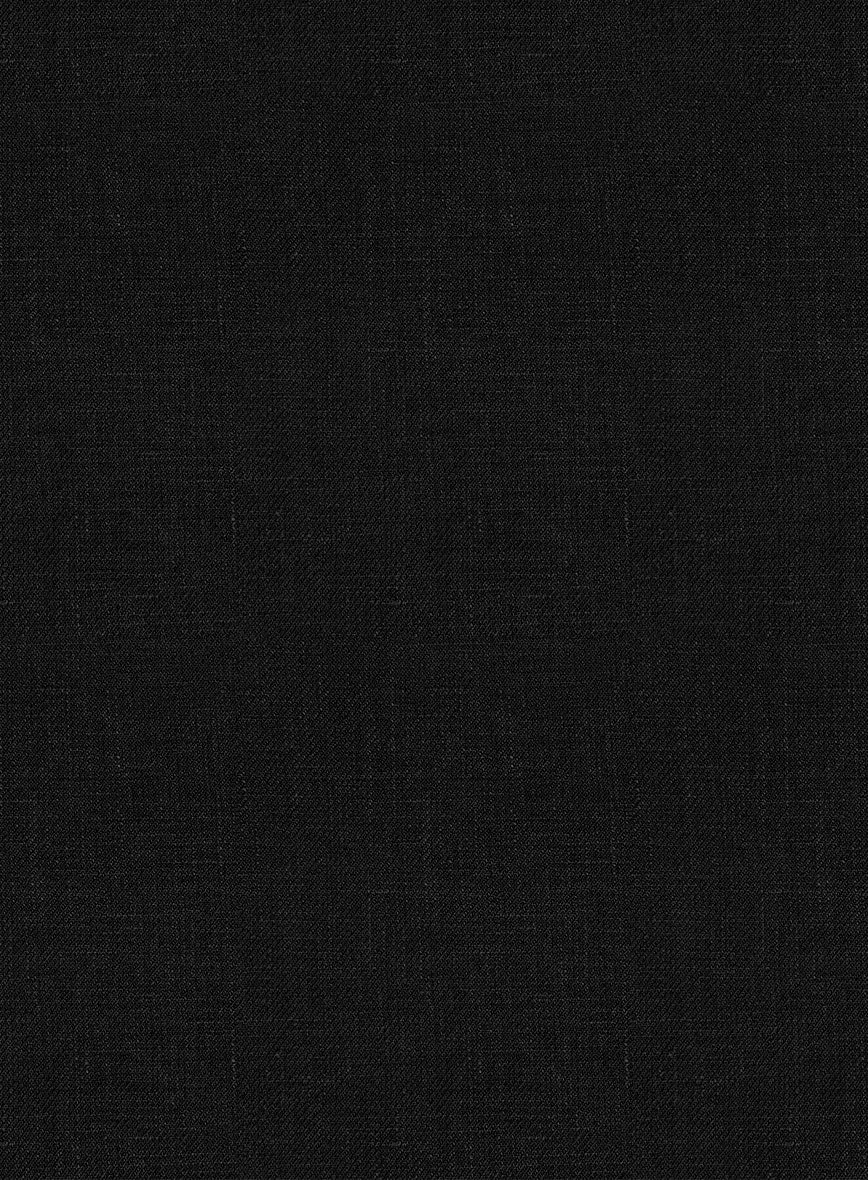 Italian Prato Black Linen Pants