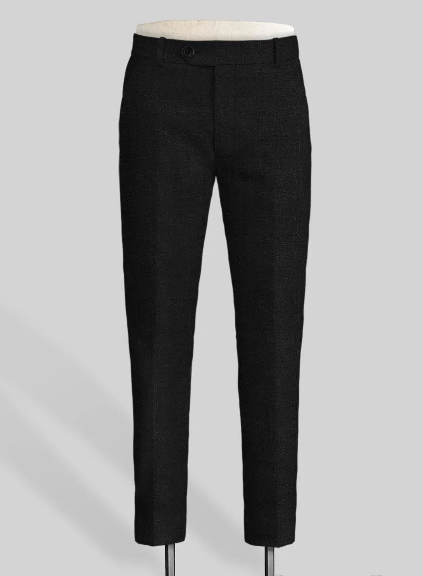 Italian Prato Black Linen Pants