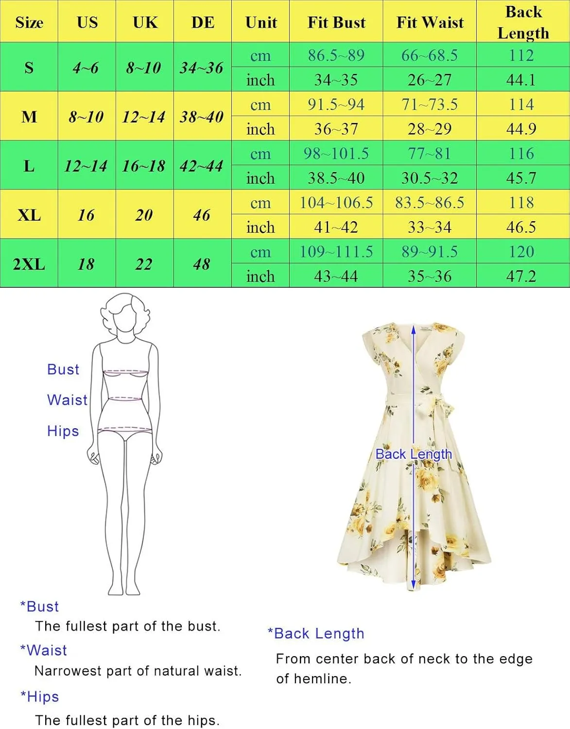 JASAMBAC Women's Floral High Low Dress for Wedding Guest Flowy Bohemian Empire Waist Swing Dress with Belt