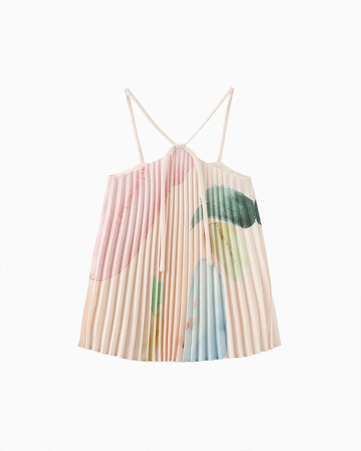 Kid's Crystal Pleated Sundress - Peachy Palette