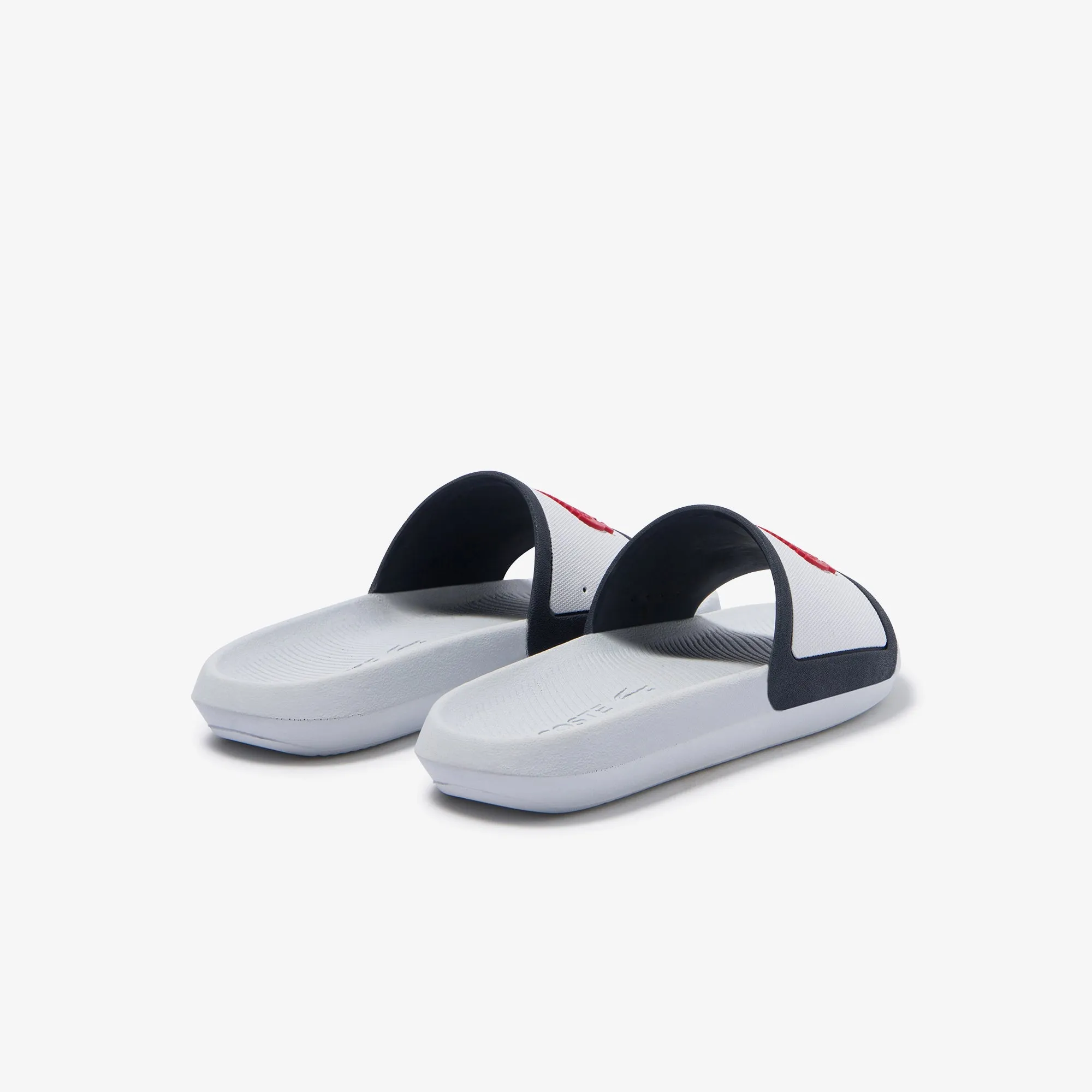 Lacoste Croco Slide Tri 3 Cfa Sandals - White/Navy/Red