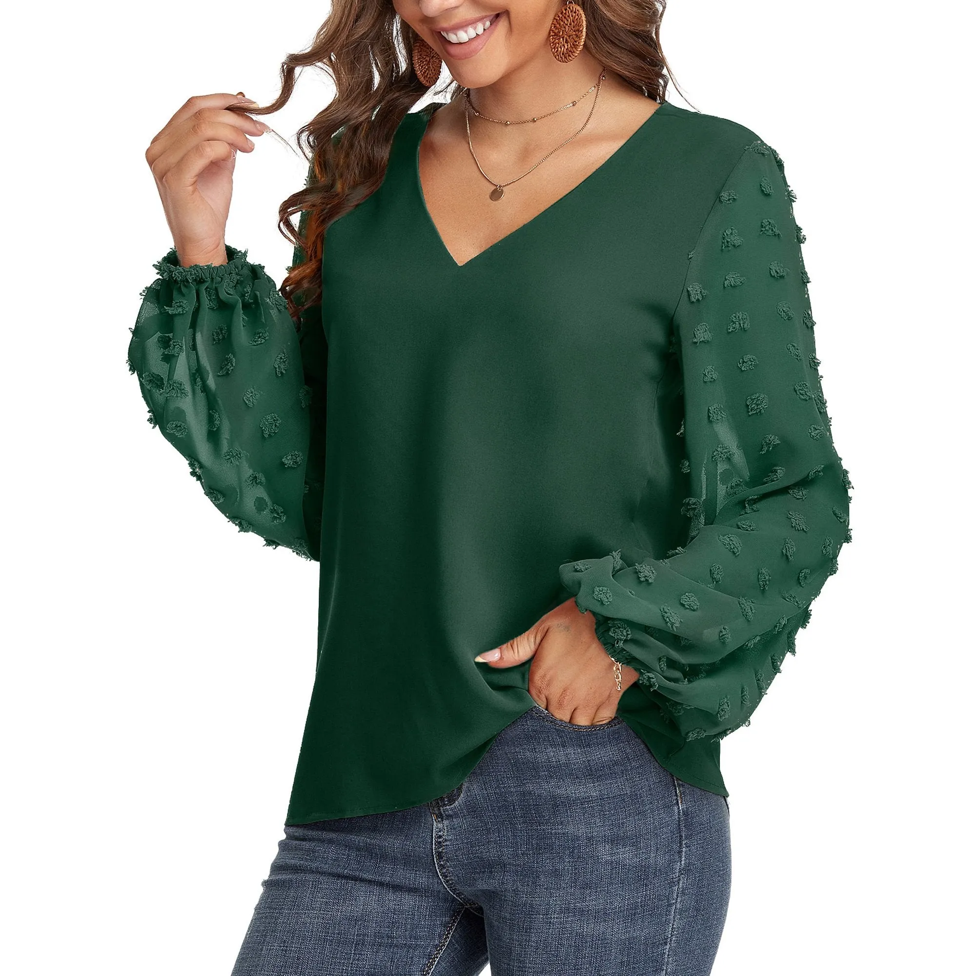 Lantern Long Sleeve Blouse