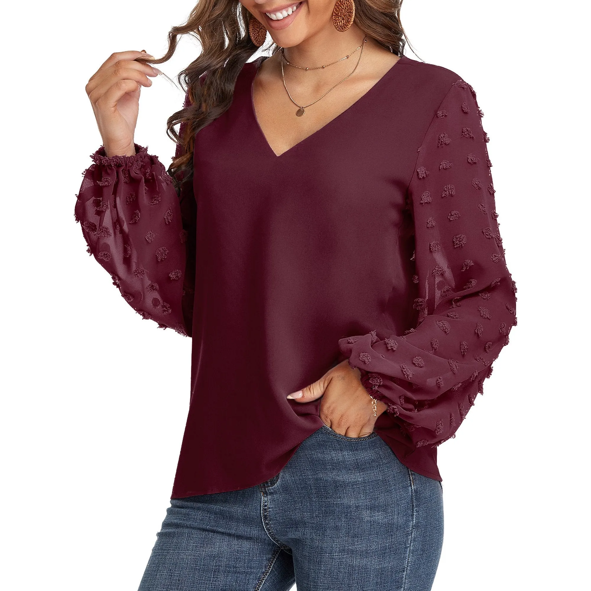 Lantern Long Sleeve Blouse