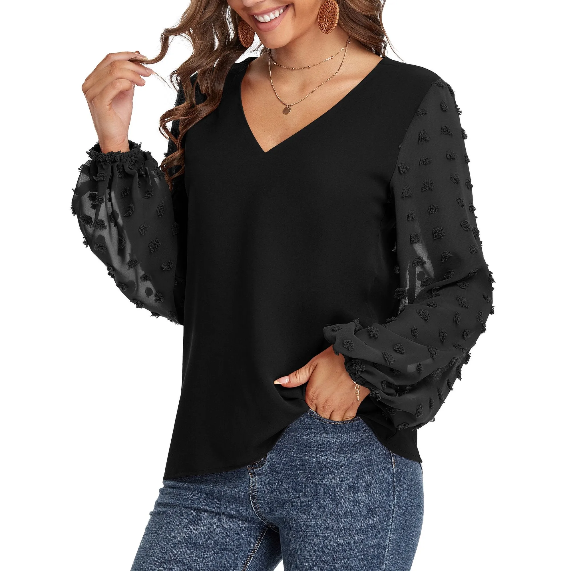 Lantern Long Sleeve Blouse