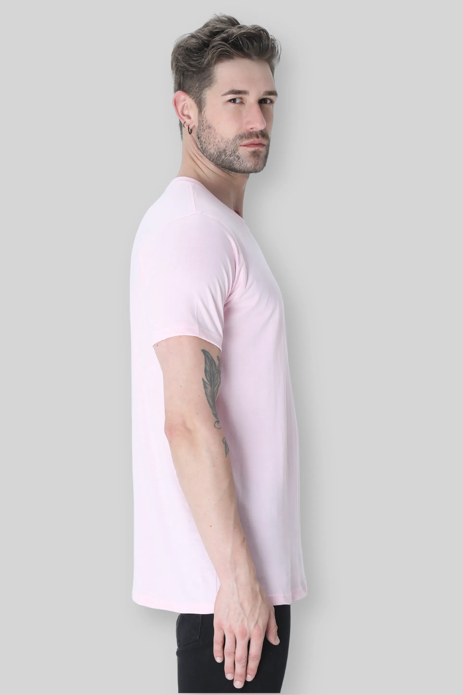 Light Baby Pink T Shirt for Men