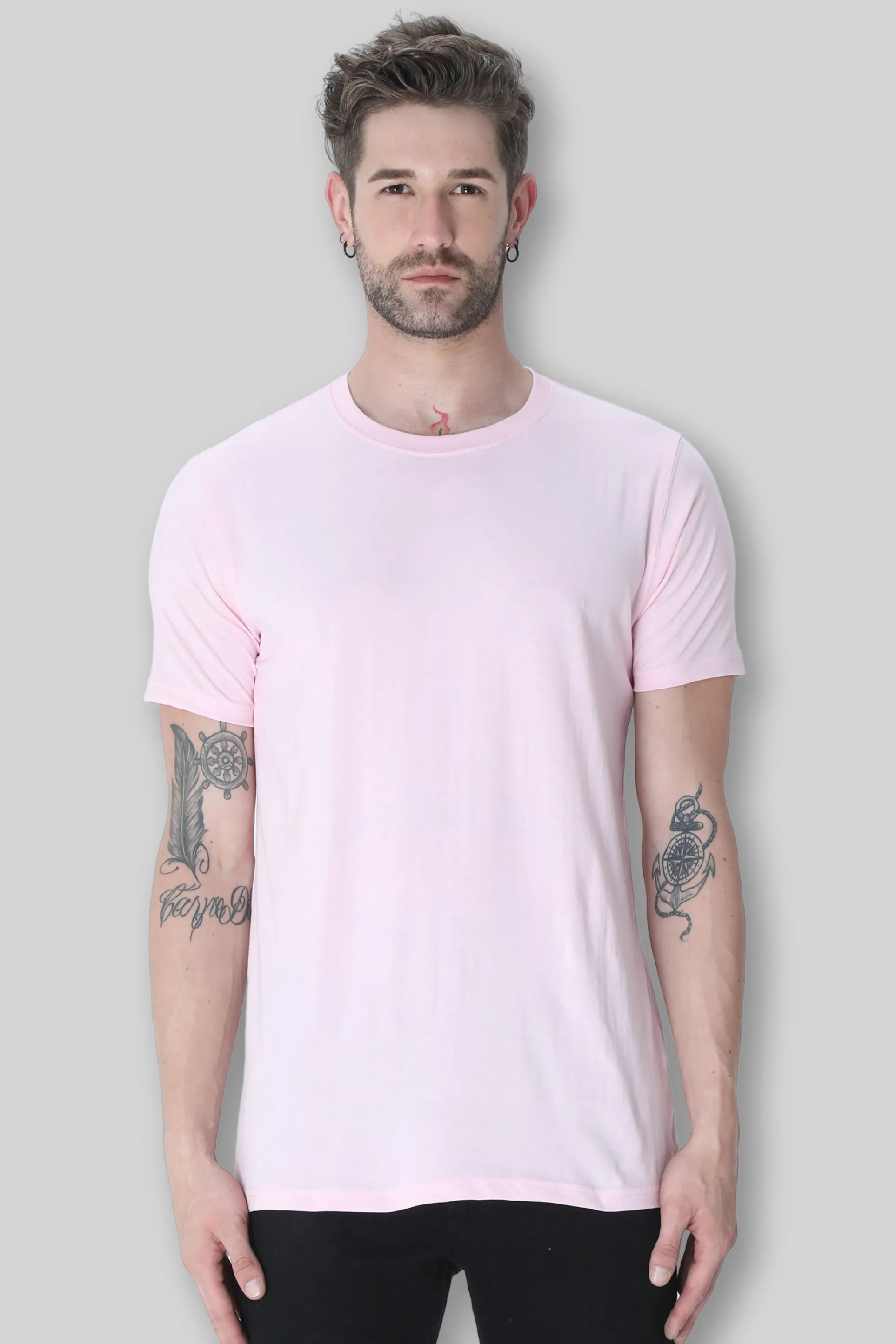 Light Baby Pink T Shirt for Men