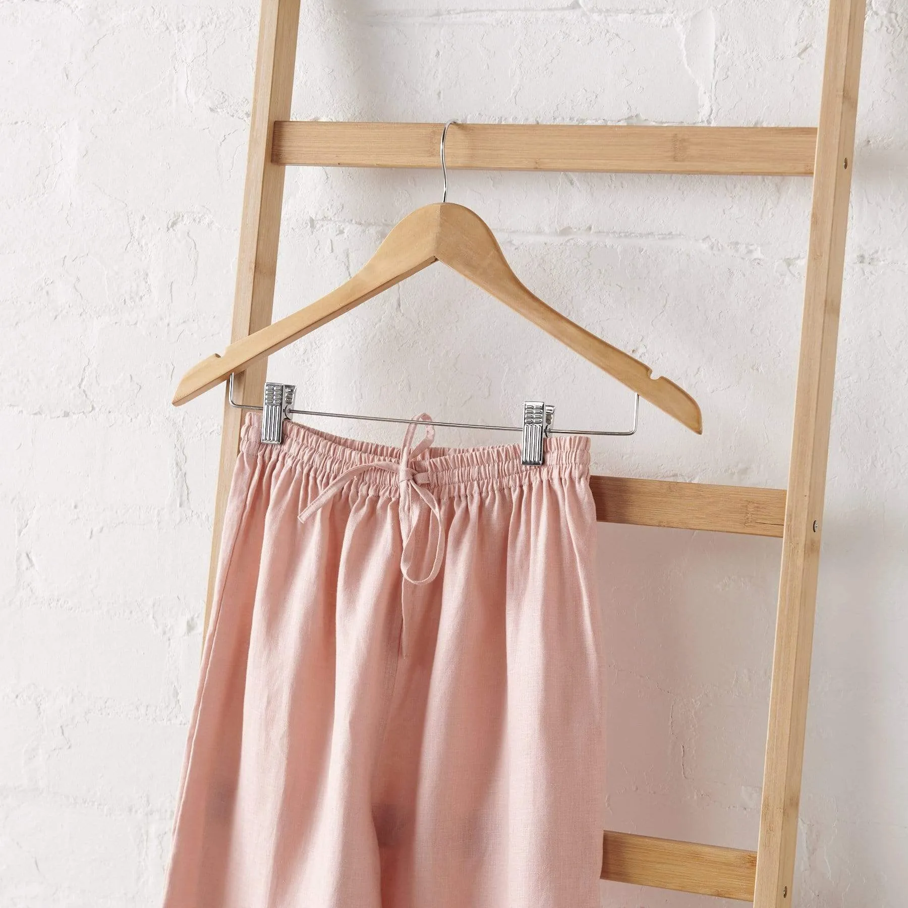 Linen Pyjama Pant in Pink
