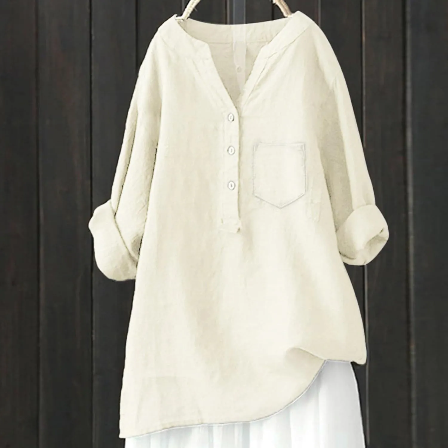 Linen Shirt for Women Breathable Tops Loose Fit Tshirts Womens Daily Gauze Blouses Summer Cotton Linen Top 2025