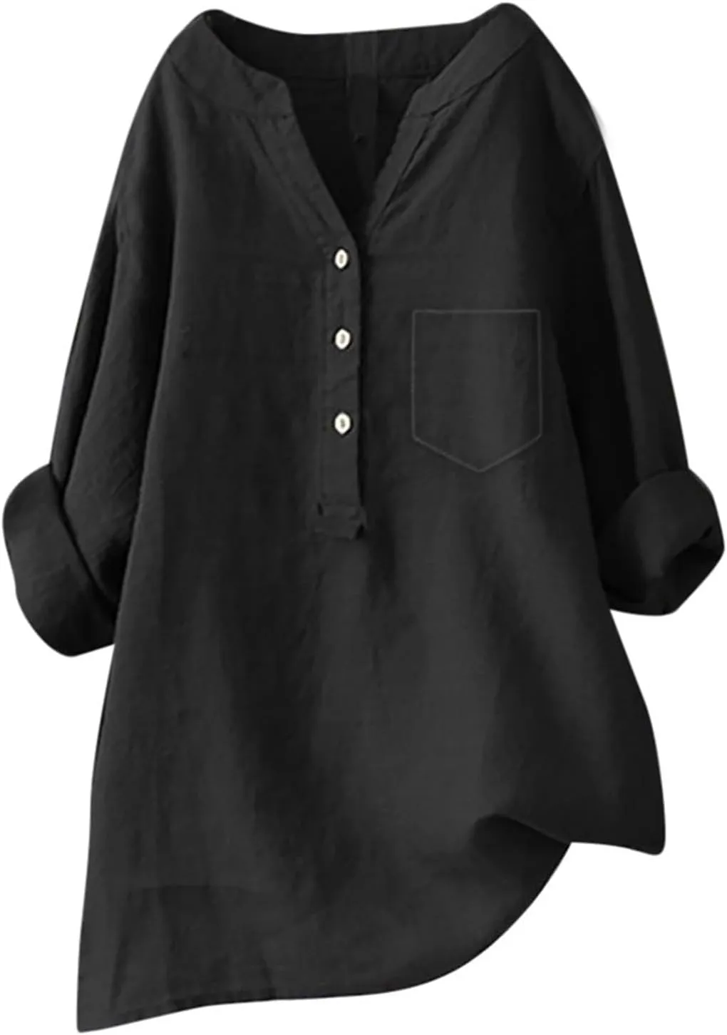 Linen Shirt for Women Breathable Tops Loose Fit Tshirts Womens Daily Gauze Blouses Summer Cotton Linen Top 2025
