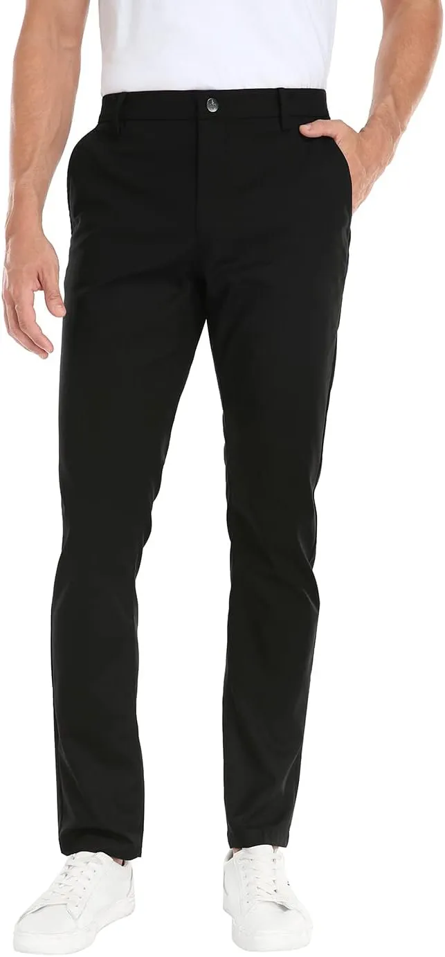 LRD Mens Stretch Golf Pants – Lightweight Performance Slim Fit Golf Pant for Men