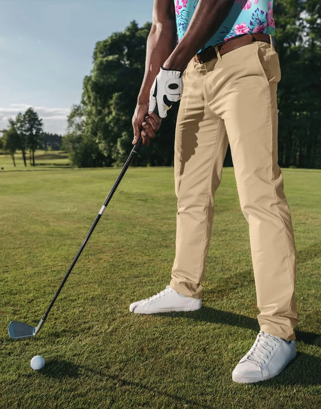 LRD Mens Stretch Golf Pants – Lightweight Performance Slim Fit Golf Pant for Men