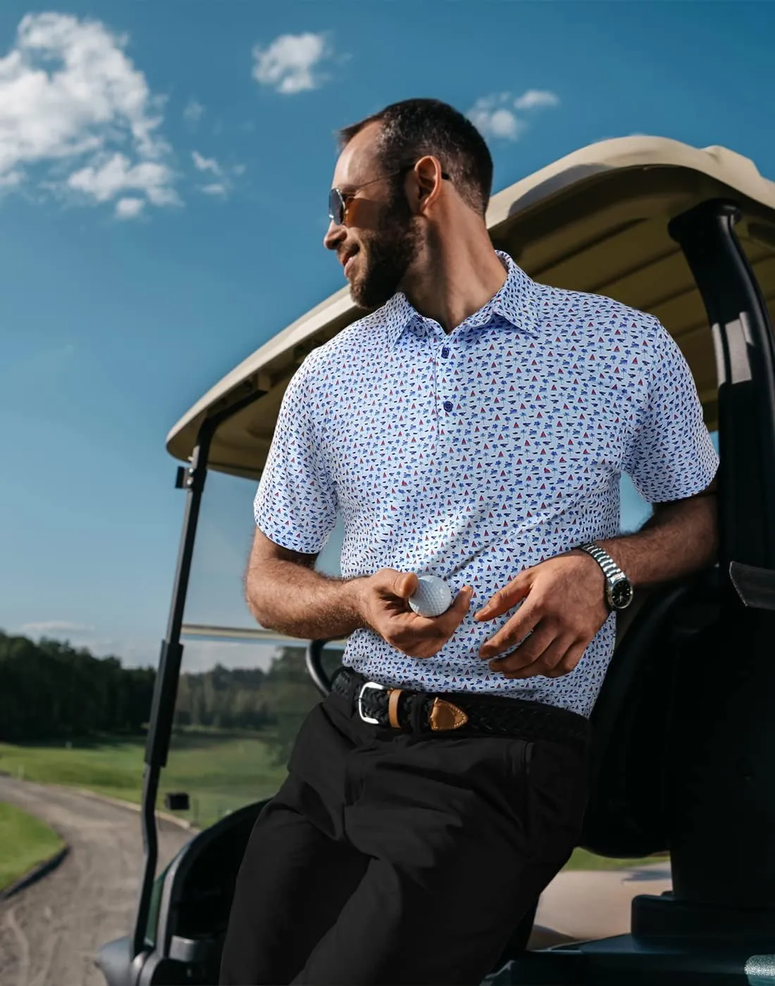 LRD Mens Stretch Golf Pants – Lightweight Performance Slim Fit Golf Pant for Men