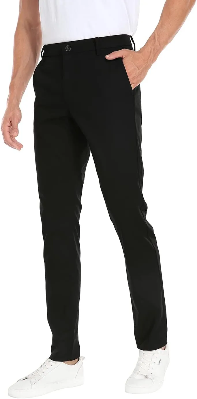 LRD Mens Stretch Golf Pants – Lightweight Performance Slim Fit Golf Pant for Men