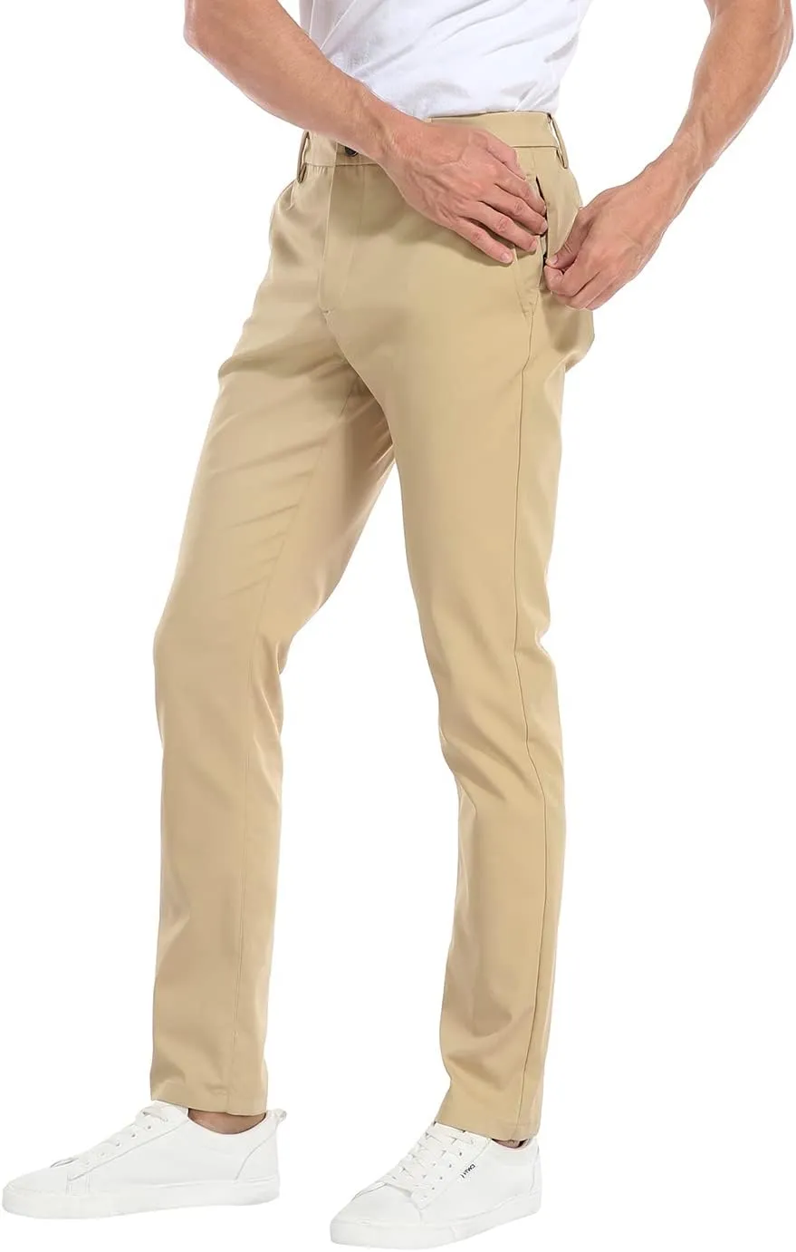 LRD Mens Stretch Golf Pants – Lightweight Performance Slim Fit Golf Pant for Men