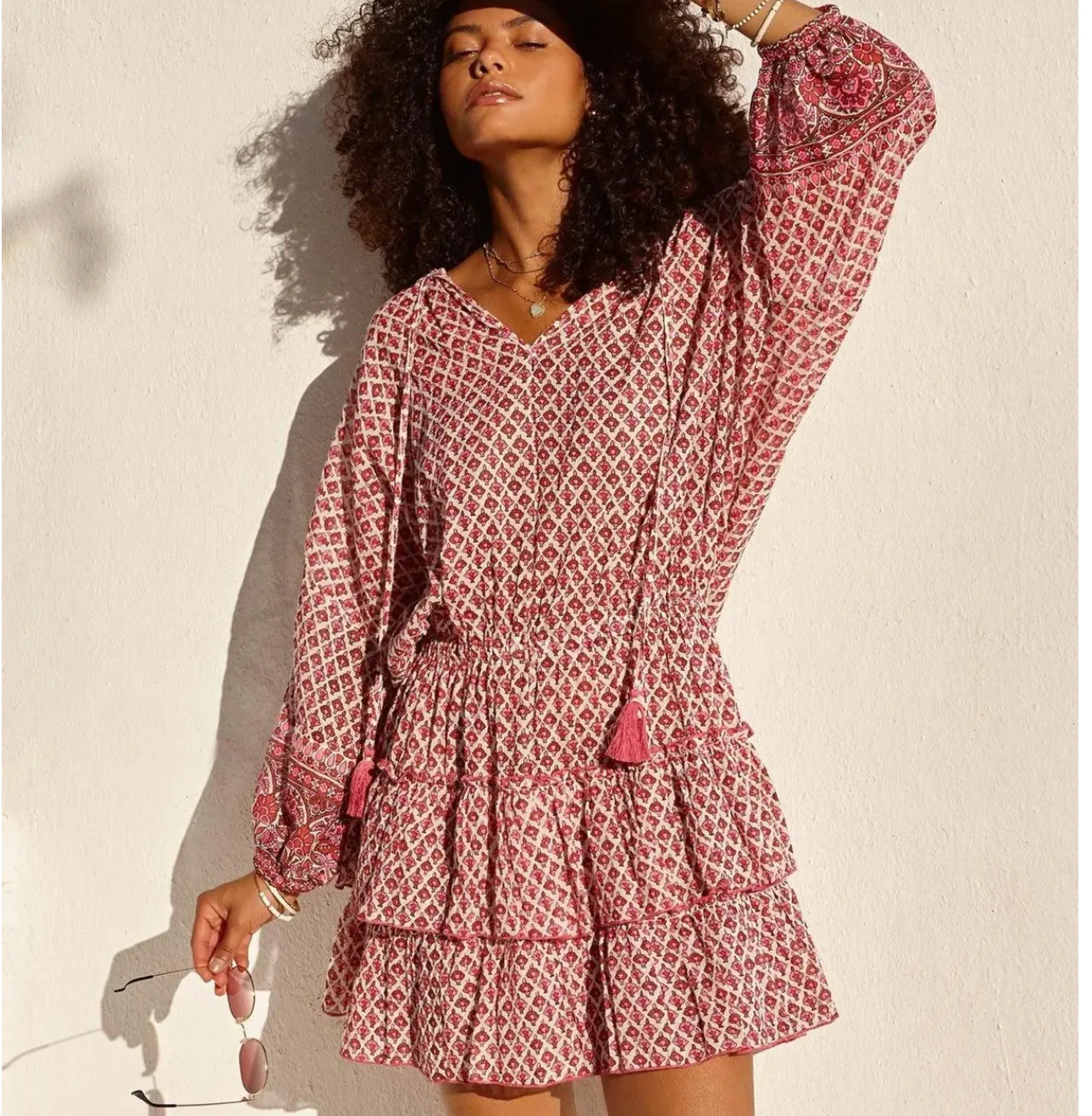 M.A.B.E Viti Shirtdress - Pink