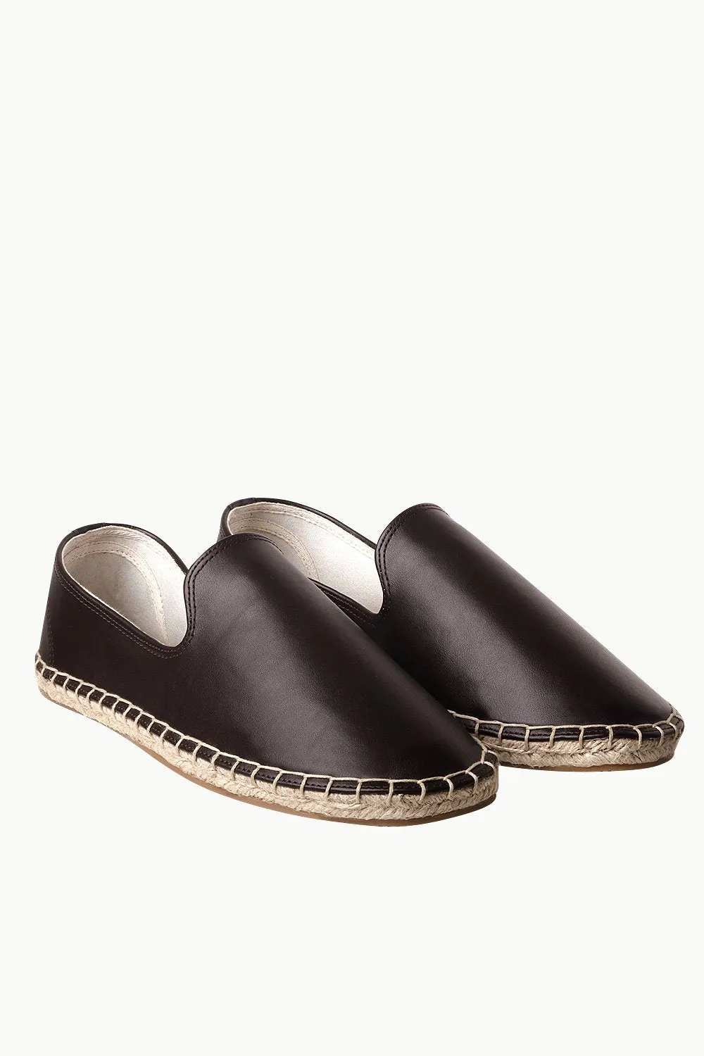 Men's Brown Faux Leather Espadrilles