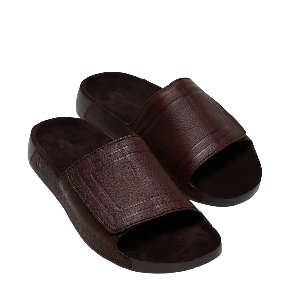 Mens Hush Puppies Hammock Slides Brown