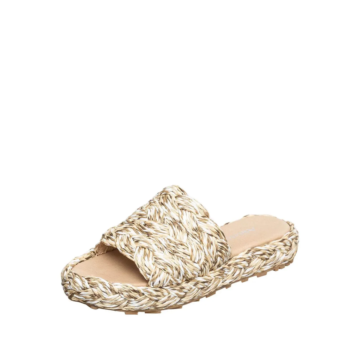 Natural Woven Slides