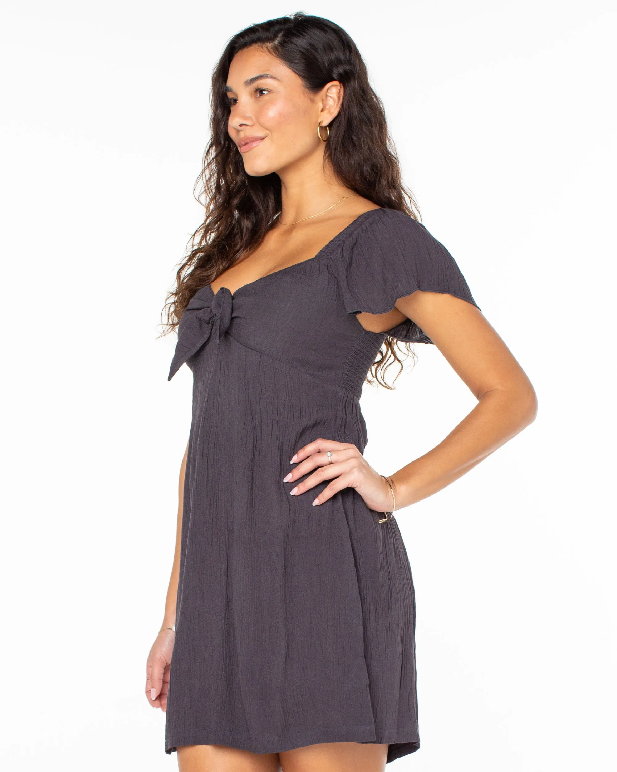 Oceanview Mini Dress - Anthracite