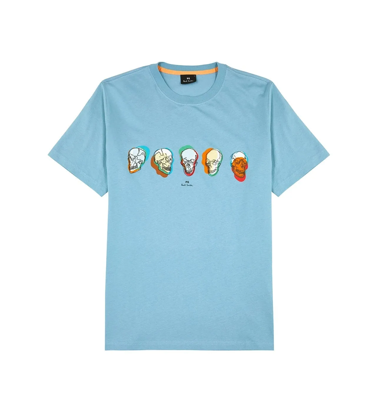 Paul Smith Skulls Logo T-Shirt Light Blue